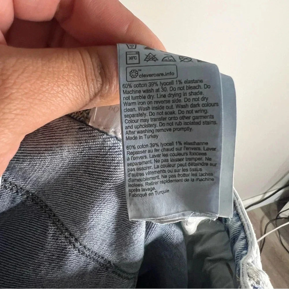 All Saints Imogen Acid Wash Straight Slim Leg High Rise Jeans Size 29 - Picture 9 of 9